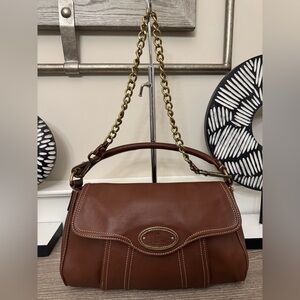Talbots Brown Leather Shoulder Bag